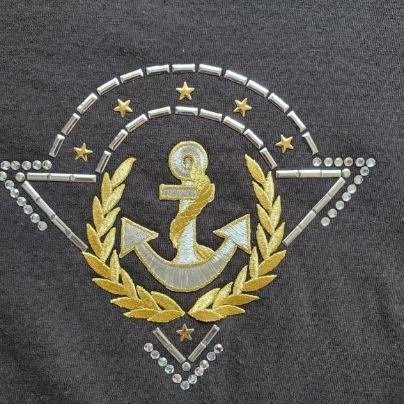 Christine Alexander Embroidered Black T-Shirt Size XXL - Picture 4 of 7